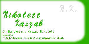 nikolett kaszab business card